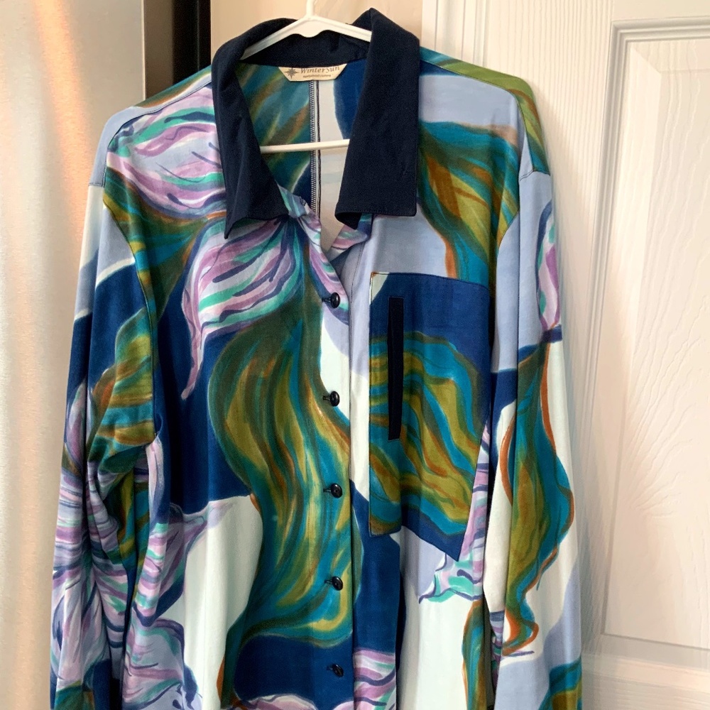 Winter Sun Handpainted High Quality Tunic/shirt XXL Like New